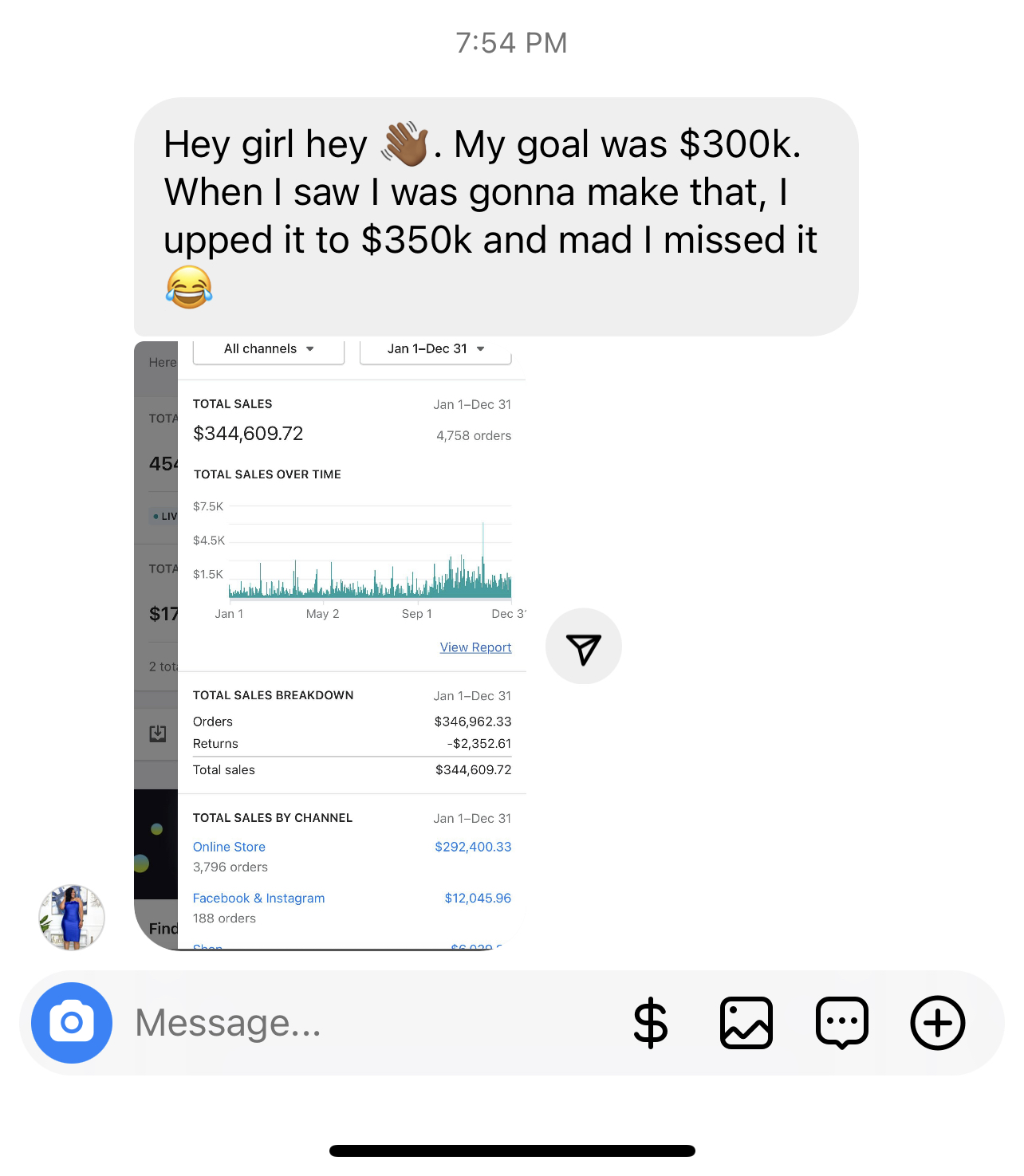 Goal was $300K. Subject blew past it — closed at $344,609.72.